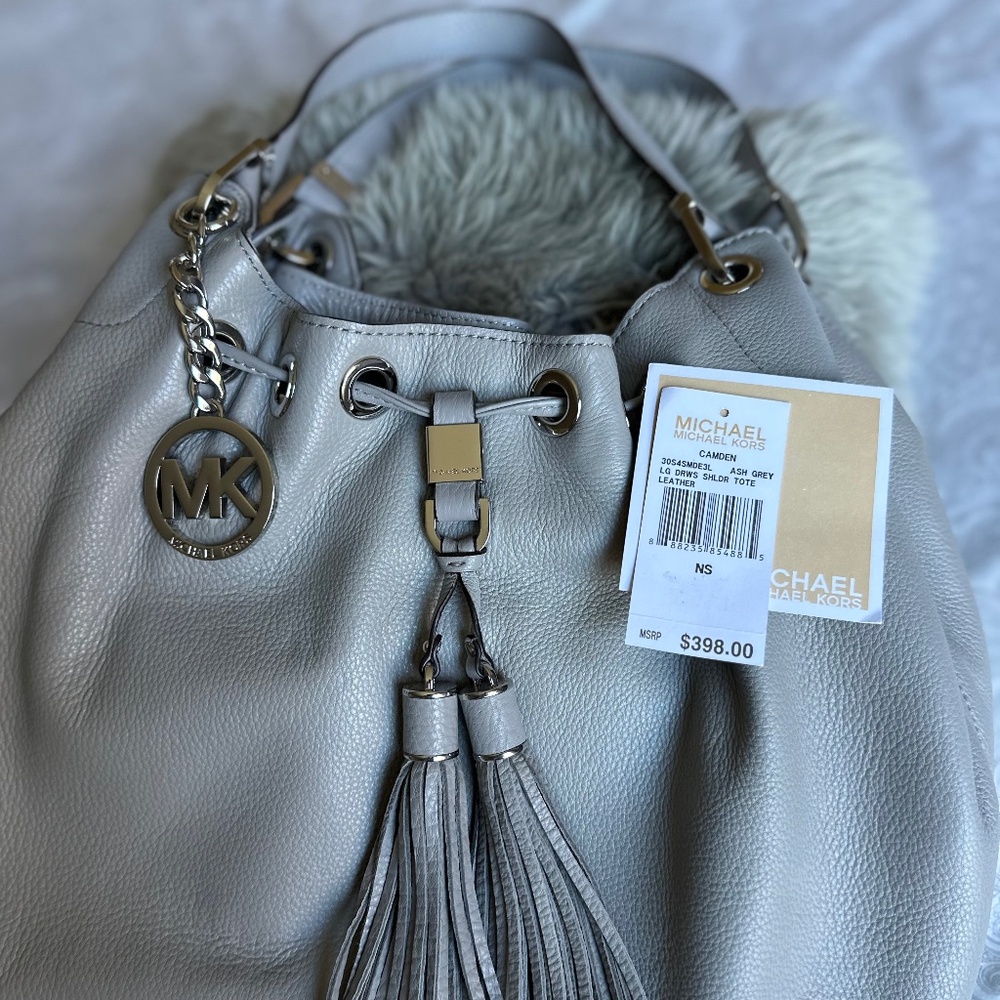 Michael Kors Camden Large Tote Handbag Gray NEW